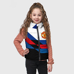 Детский жилет Манчестер Юнайтед спорт текстура, цвет: 3D-черный — фото 2