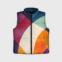 Детский жилет Геометрическая иллюстрация, цвет: 3D-черный