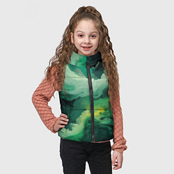 Детский жилет Изумрудные волны, цвет: 3D-светло-серый — фото 2