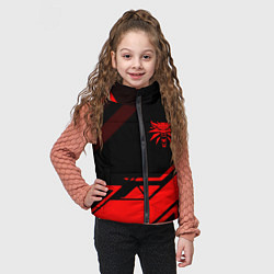 Детский жилет Ведьмак геометрия, цвет: 3D-красный — фото 2