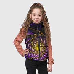 Детский жилет Fractal illusion steel, цвет: 3D-светло-серый — фото 2