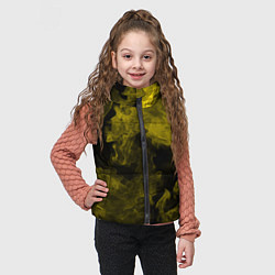 Детский жилет Жёлтый дым в огне, цвет: 3D-черный — фото 2