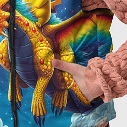 Детский жилет Pikachu on a fabulous dragon - neon glow, цвет: 3D-черный — фото 2