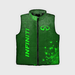 Детский жилет Infiniti - green gradient вертикально, цвет: 3D-черный