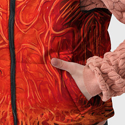 Детский жилет Красный симбионт абстракция, цвет: 3D-черный — фото 2