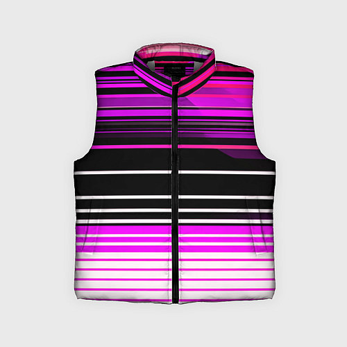 Детский жилет Разноцветные вертикальные линии / 3D-Светло-серый – фото 1
