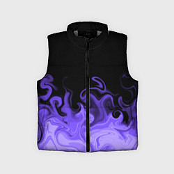 Детский жилет Абстрактный фиолетовый огонь, цвет: 3D-светло-серый