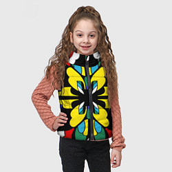 Детский жилет Яркий калейдоскоп, цвет: 3D-черный — фото 2