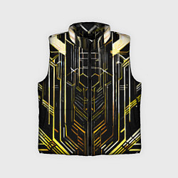 Детский жилет Gold lines on a black background