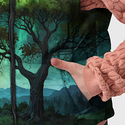 Детский жилет Северное сияние и дерево, цвет: 3D-черный — фото 2