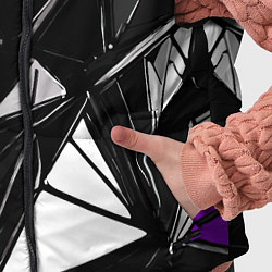 Детский жилет Фиолетово-белые рельефные треугольники на чёрном ф, цвет: 3D-красный — фото 2