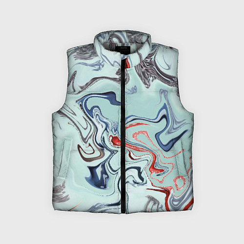 Детский жилет Crazy waves / 3D-Светло-серый – фото 1