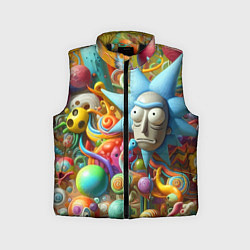 Детский жилет Рик Санчес - абстракция, цвет: 3D-черный