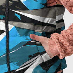 Детский жилет Чёрно-сине-белая абстракция, цвет: 3D-красный — фото 2