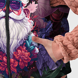 Детский жилет Дед мороз в цветах, цвет: 3D-светло-серый — фото 2