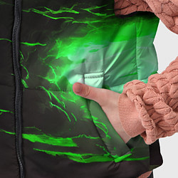 Детский жилет Кислотный зелёный закат, цвет: 3D-красный — фото 2