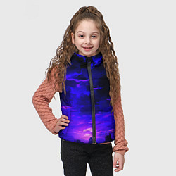 Детский жилет Фиолетовый апокалиптический закат, цвет: 3D-красный — фото 2