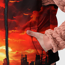 Детский жилет Багровый апокалиптический закат, цвет: 3D-красный — фото 2