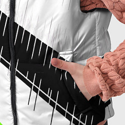 Детский жилет Диагональные чёрно-белые полосы на зелёном фоне, цвет: 3D-красный — фото 2