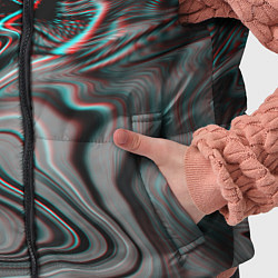 Детский жилет Градиентный glitch, цвет: 3D-черный — фото 2