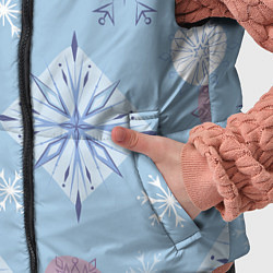 Детский жилет Снежинки Эльзы, цвет: 3D-светло-серый — фото 2