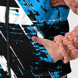 Детский жилет Diagonal black and white stripes on a blue backgro, цвет: 3D-красный — фото 2
