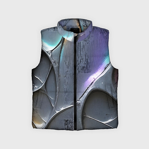 Детский жилет Полированный серебряный металл / 3D-Светло-серый – фото 1