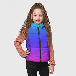 Детский жилет Градиент закат сине-розовый, цвет: 3D-светло-серый — фото 2