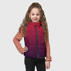 Детский жилет Градиент Witching hour малиново-фиолетовый, цвет: 3D-черный — фото 2