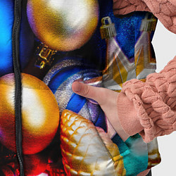 Детский жилет Новогодние украшения, цвет: 3D-черный — фото 2