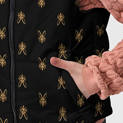 Детский жилет Золотая маска кролика на черном, цвет: 3D-светло-серый — фото 2