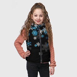 Детский жилет Снежинки объемные, цвет: 3D-светло-серый — фото 2