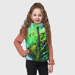 Детский жилет Зелёная абстракция, цвет: 3D-красный — фото 2