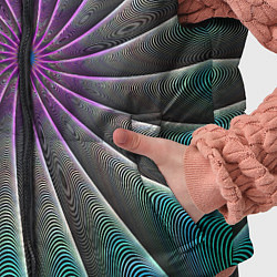 Детский жилет Оптический узор неоновый, цвет: 3D-черный — фото 2