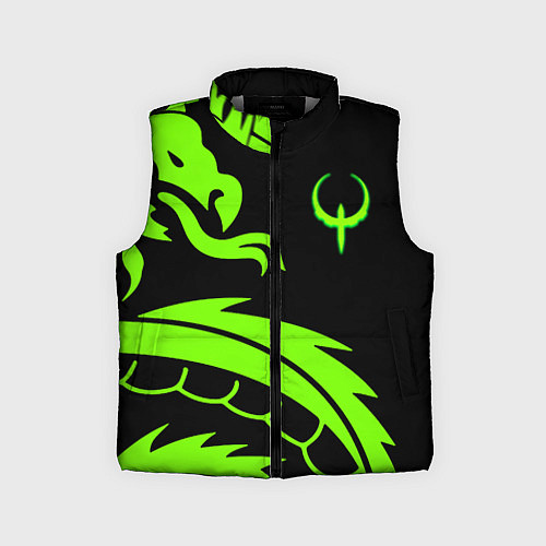Детский жилет Квейк кислотный дракон лого / 3D-Светло-серый – фото 1