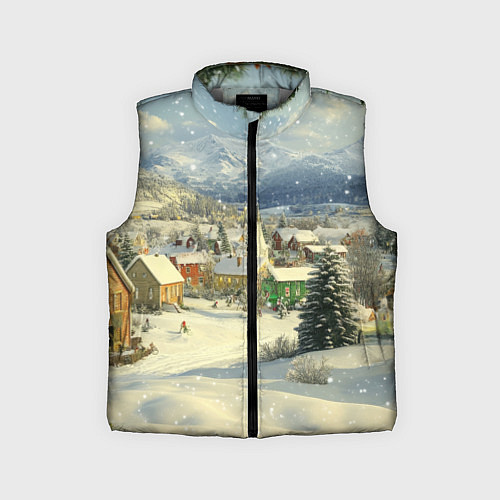 Детский жилет Дух рождества / 3D-Светло-серый – фото 1