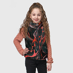 Детский жилет Красно-чёрный мрамор, цвет: 3D-красный — фото 2