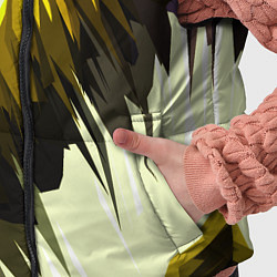 Детский жилет Чёрно-жёлтые острые полосы на белом фоне, цвет: 3D-черный — фото 2