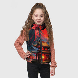 Детский жилет Japan red nature, цвет: 3D-черный — фото 2