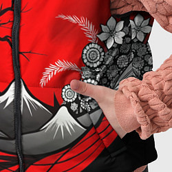 Детский жилет Природа Японии - абстракция, цвет: 3D-красный — фото 2