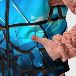 Детский жилет Синяя текстура объемных плит, цвет: 3D-красный — фото 2