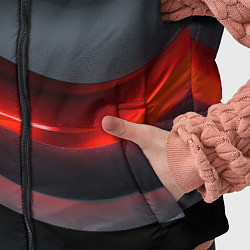 Детский жилет Плавная красно-черная текстура, цвет: 3D-черный — фото 2