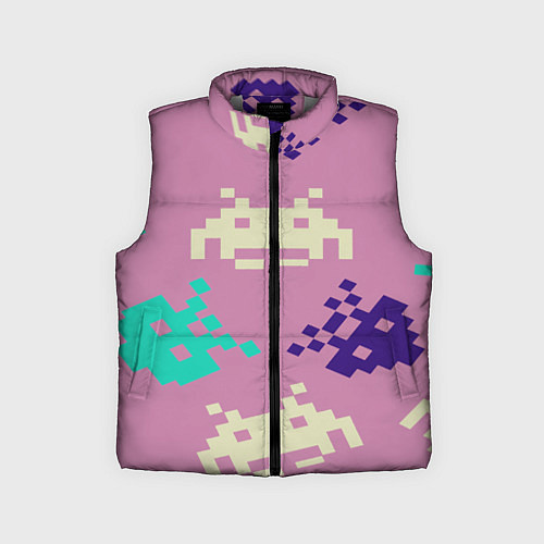 Детский жилет Пиксели фильтр / 3D-Светло-серый – фото 1
