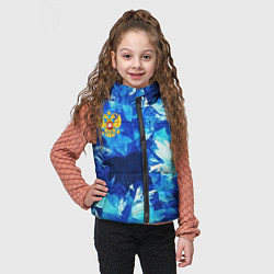 Детский жилет Синий узорный камуфляж, цвет: 3D-светло-серый — фото 2