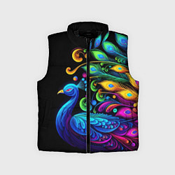 Детский жилет Neon peacock - art, цвет: 3D-черный