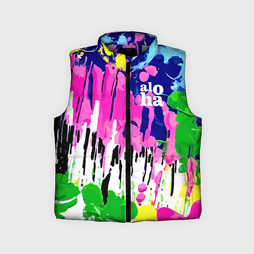 Детский жилет Colorful abstraction - aloha / 3D-Светло-серый – фото 1