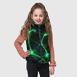 Детский жилет Зеленый нейроны, цвет: 3D-красный — фото 2