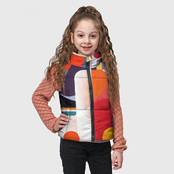 Детский жилет Абстракция из фигур и линий, цвет: 3D-красный — фото 2