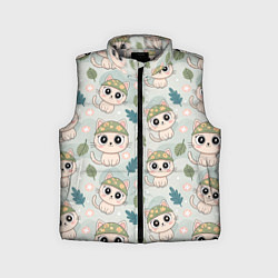 Детский жилет Кошачий камуфляж каваи, цвет: 3D-светло-серый