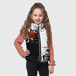 Детский жилет Дота 2 - белые брызги, цвет: 3D-красный — фото 2